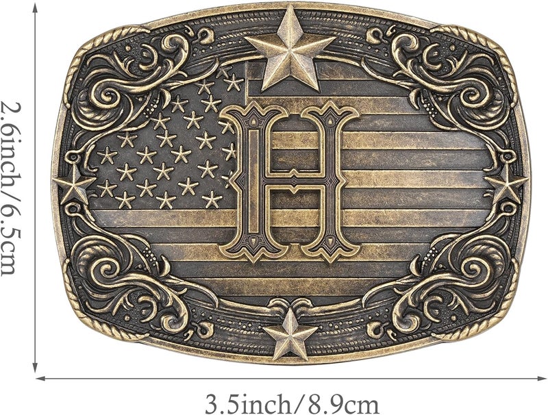Flipslo Store Western Belt Buckle for Men Women Initial Letter A to Z Cowboy Belt Buckle Texas Buckle hebillas vaqueras para hombre - Image 2